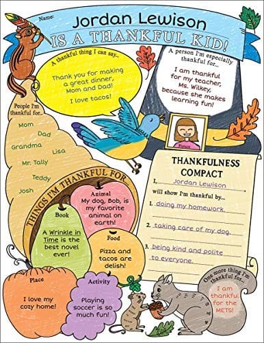 Personal Poster Set : I'm a Thankful Kid!