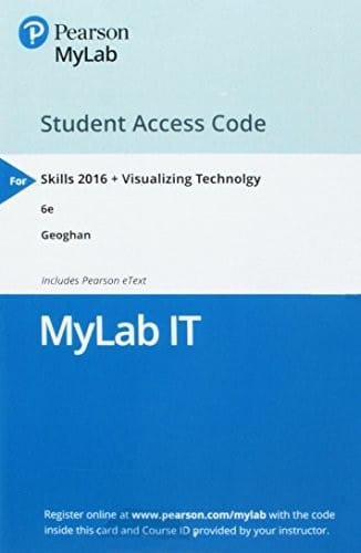 MyLab IT with Pearson eText -- Access Card -- Skills for Success 2016 and Visualizing Technology