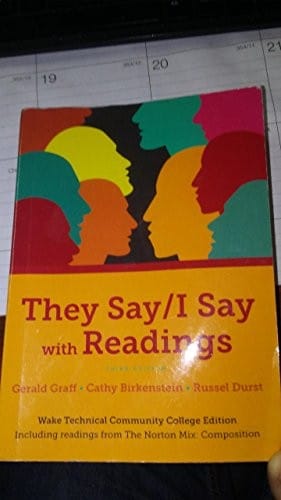 "They say/I say" with readings--third edition