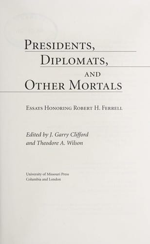 Presidents, diplomats, and other mortals