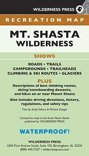 MAP Mt. Shasta Wilderness Recreation