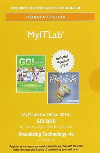 MyLab IT with Pearson eText -- Access Card -- for GO! 2016 with Visualizing Technology