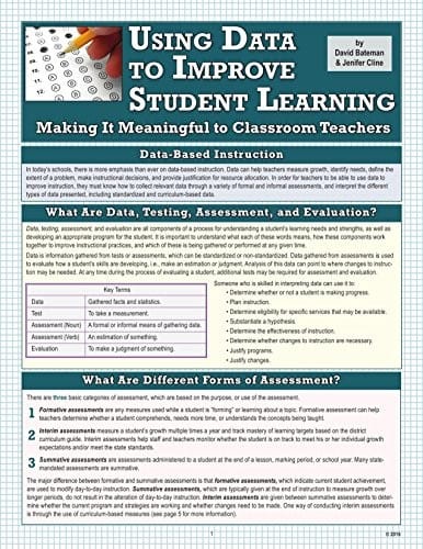 Using Data to Improve Student Learning