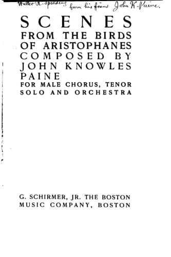 Scenes from The Birds of Aristophanes