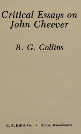 Critical essays on John Cheever