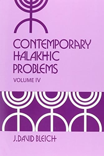 Contemporary Halakhic Problems, Vol. 4