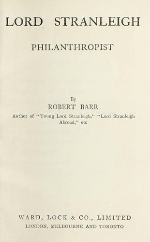 Lord Stranleigh, philanthropist