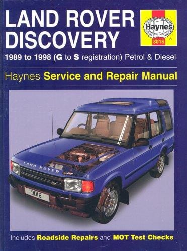 Land Rover Discovery 1989 to 1998 (G to S registration) Petrol & Diesel Service & Repair Manual