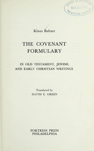 The covenant formulary