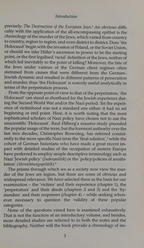 HOLOCAUST: CRITICAL HISTORICAL APPROACHES