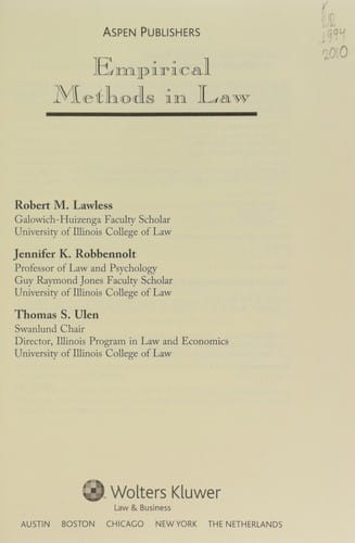 Empirical  methods in law