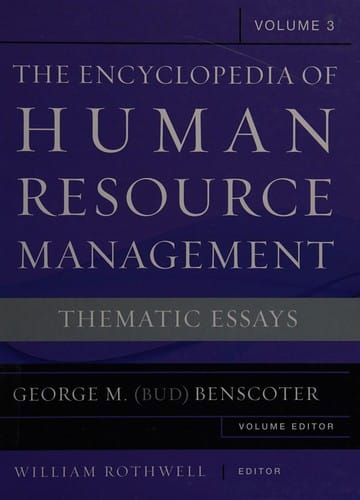 The encyclopedia of human resource management