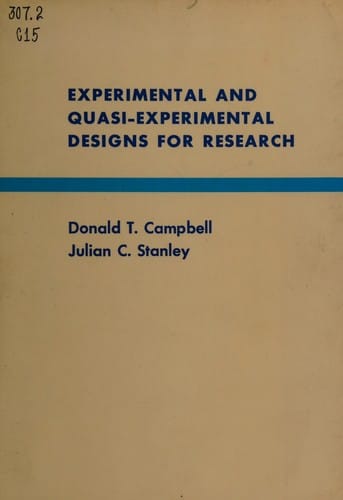 Experimental and quasi-experimental designs for research