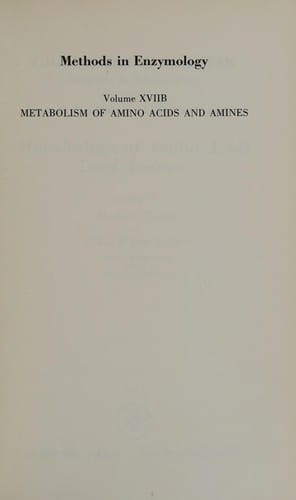 Metabolism of amino acids and amines