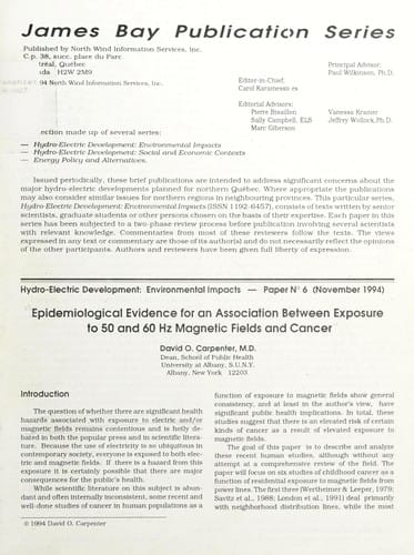 Epidemiological evidence for an association between exposure to 50 and 60 Hz magnetic fields and cancer