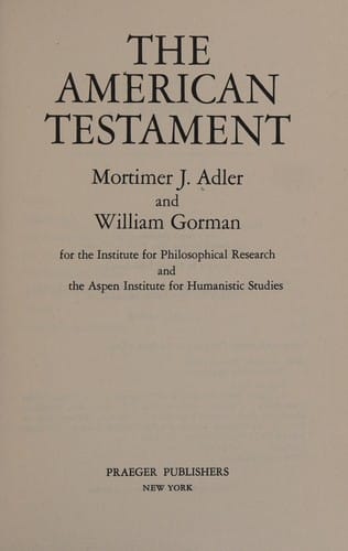 The American testament