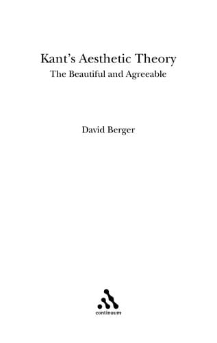 Kant's aesthetic theory
