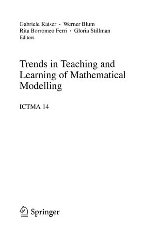 Trends in Teaching and Learning of Mathematical Modelling