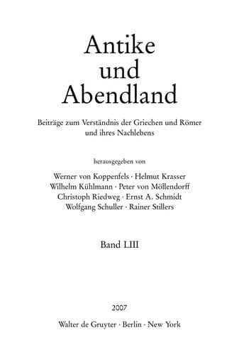 Antike und Abendland (2007)