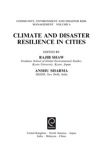 Climate and disaster resilience in cities