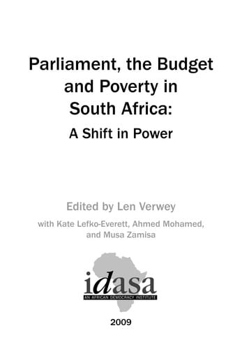 Parliament, the budget and poverty in South Africa