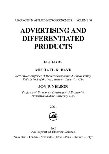 Advertising and differentiated products