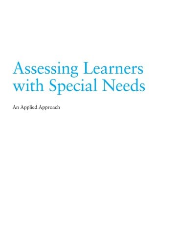 Assessing learners with special needs