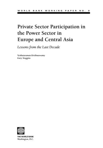 Private sector participation in the power sector in Europe and Central Asia