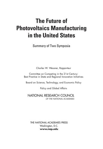 The future of photovoltaics manufacturing in the United States