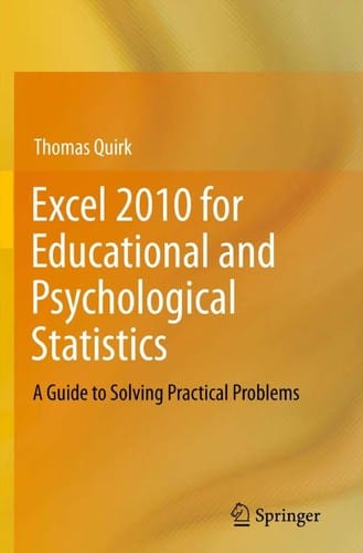 Excel 2010 for educational and psychological statistics