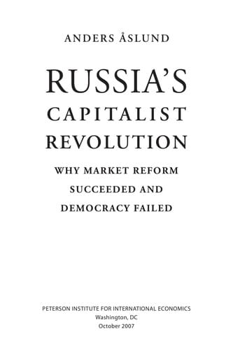 Russia's capitalist revolution