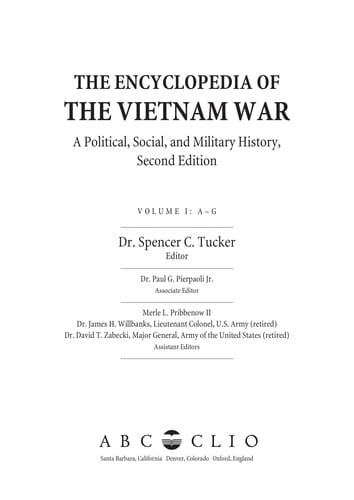 The encyclopedia of the Vietnam War