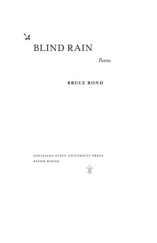 BLIND RAIN : POEMS