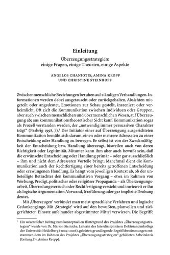 U berzeugungsstrategien (Heidelberger Jahrbu cher) (German Edition)