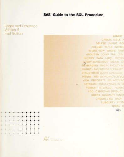SAS guide to the SQL procedure