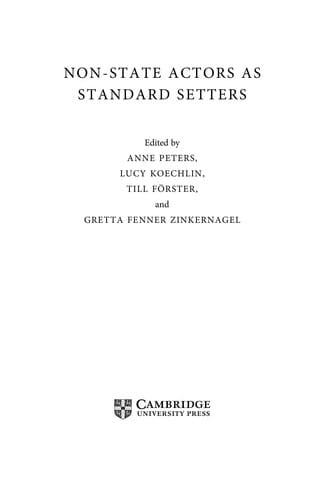 Non-state actors as standard setters