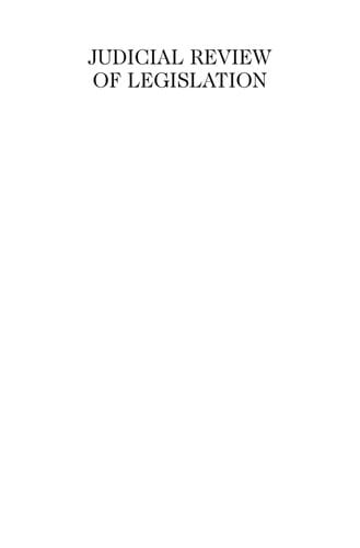 Judicial review of legislation