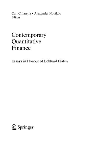 Contemporary Quantitative Finance