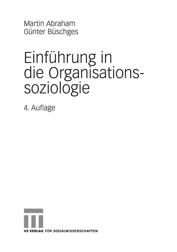 Einfu hrung in die Organisationssoziologie
