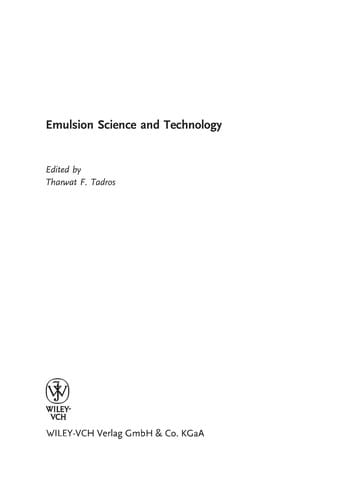 Emulsion science and technology