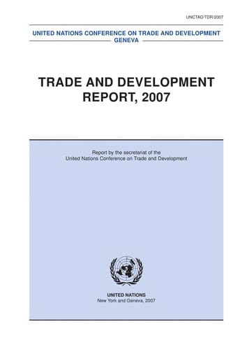 Trade and development report, 2007