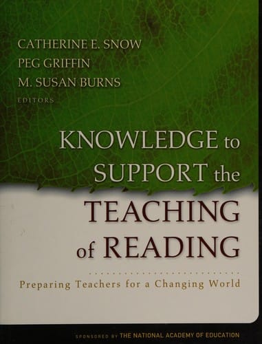 Knowledge to support the teaching of reading