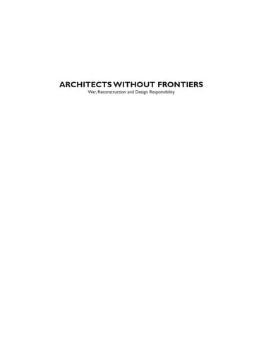 Architects without frontiers