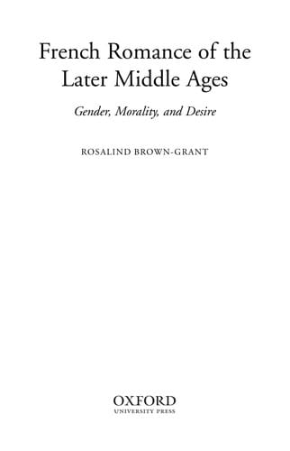 French romance of the later Middle Ages