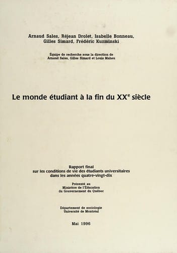 Le monde étudiant à la fin du XXe siècle