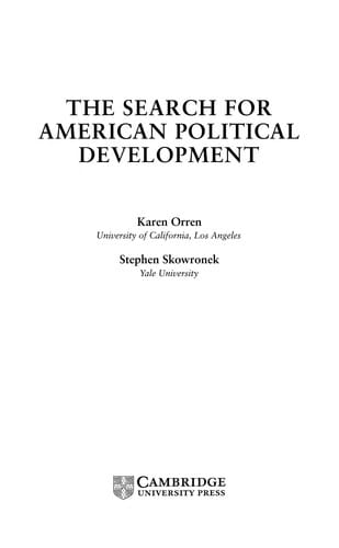 The search for American political development
