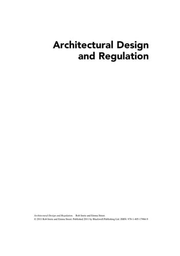 Architectural Design and Regulation