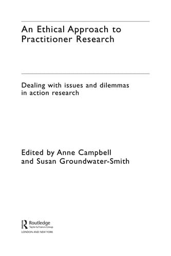 An ethical approach to practitioner research