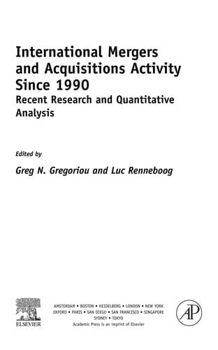 International mergers and acquisitions activity since 1990