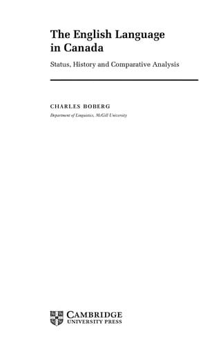 The English language in Canada